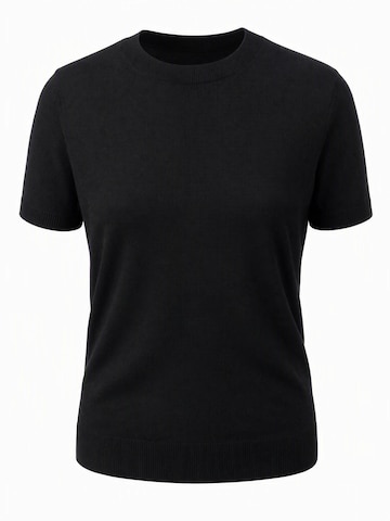 ARACH&CLOZ Shirt 'Strickpullover Damen Pullover Wolle Strickpullover Rundhals Strick Top Kurzarmshirt' in Black: front