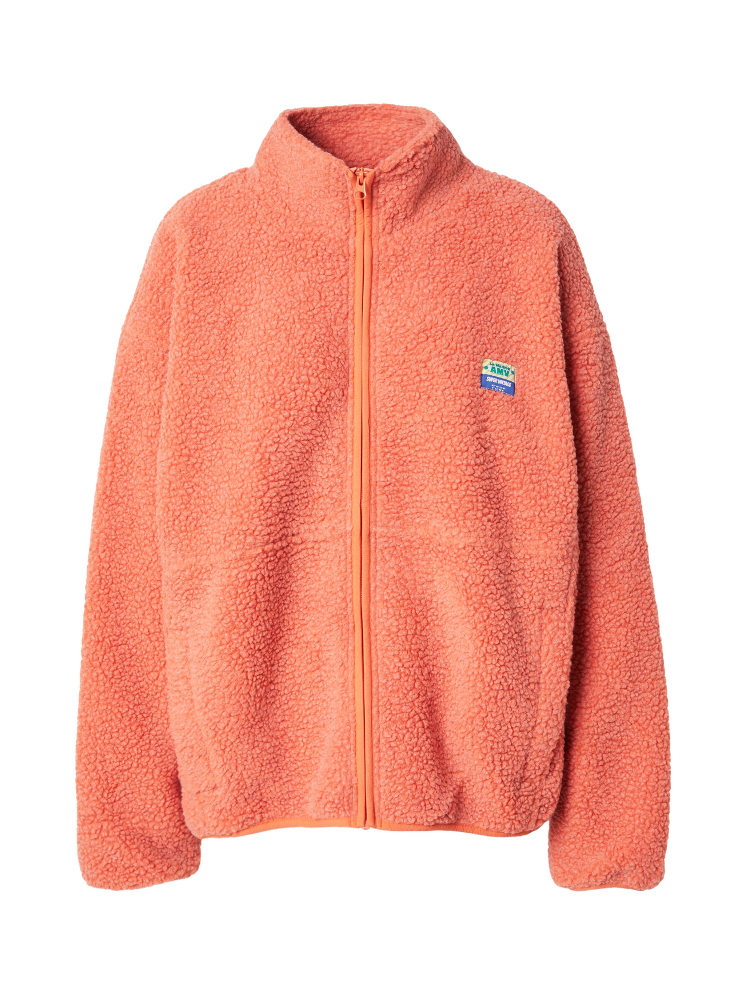AMERICAN VINTAGE Fleece jas 'HOKTOWN' in Oranje: voorkant