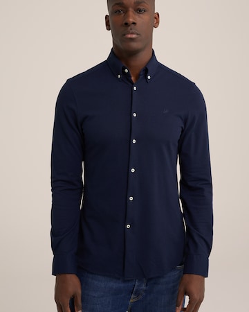 Slim fit Camicia di WE Fashion in blu: frontale