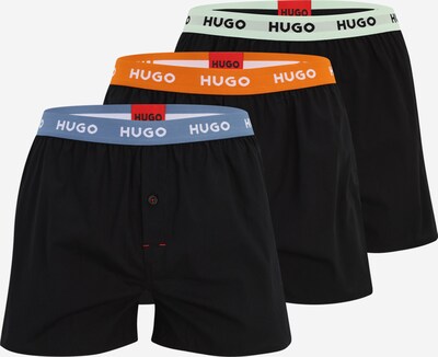 Boxeri HUGO pe albastru porumbel / verde mentă / portocaliu / negru, Vizualizare produs