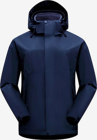 KoJooin Kurtka przejściowa 'Damen Ramble 3-in-1 Jacke Recycelte Wasserdichte Hülle mit Kapuze und Abnehmbarem Thermofutter' w kolorze niebieski: przód