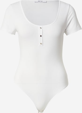 balta ABOUT YOU Marškinėliai-glaustinukė 'Valentina': priekis