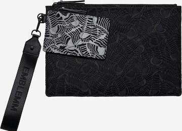 EMBLEMM Etui 'Double Portfolio in Liquid Mic Jacquard' in Zwart: voorkant