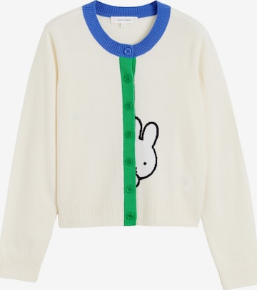 Chinti & Parker Gebreid vest 'Miffy Peek' in Beige: voorkant