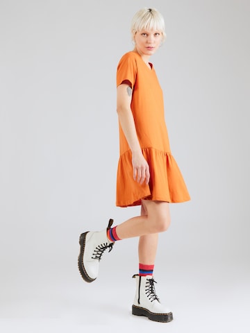 Urban Classics Šaty 'Valance' – oranžová: přední strana