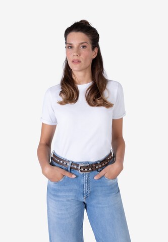 b.belt Handmade in Germany Gürtel 'Ravena' in Braun: Vorderseite