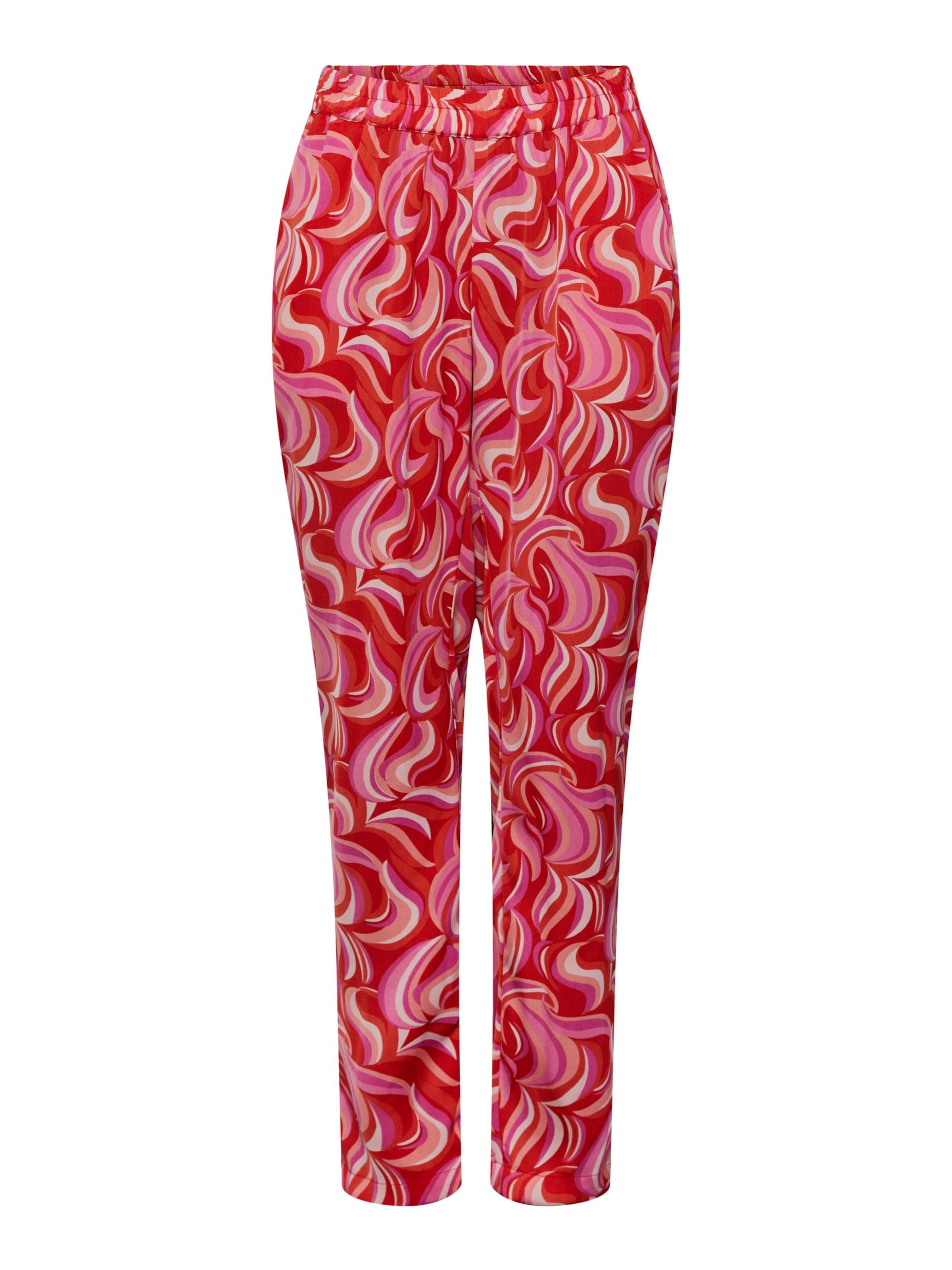 PIECES Loosefit Broek 'Julie' in Rood: voorkant