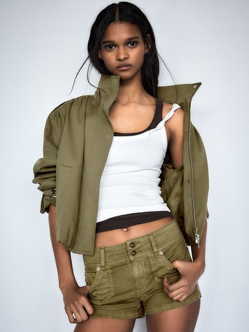 Bershkaregular Traperice - zelena boja