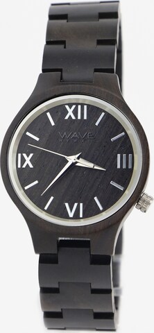 Wave Hawaii Analoog horloge ' Ebenholz ' in Zwart