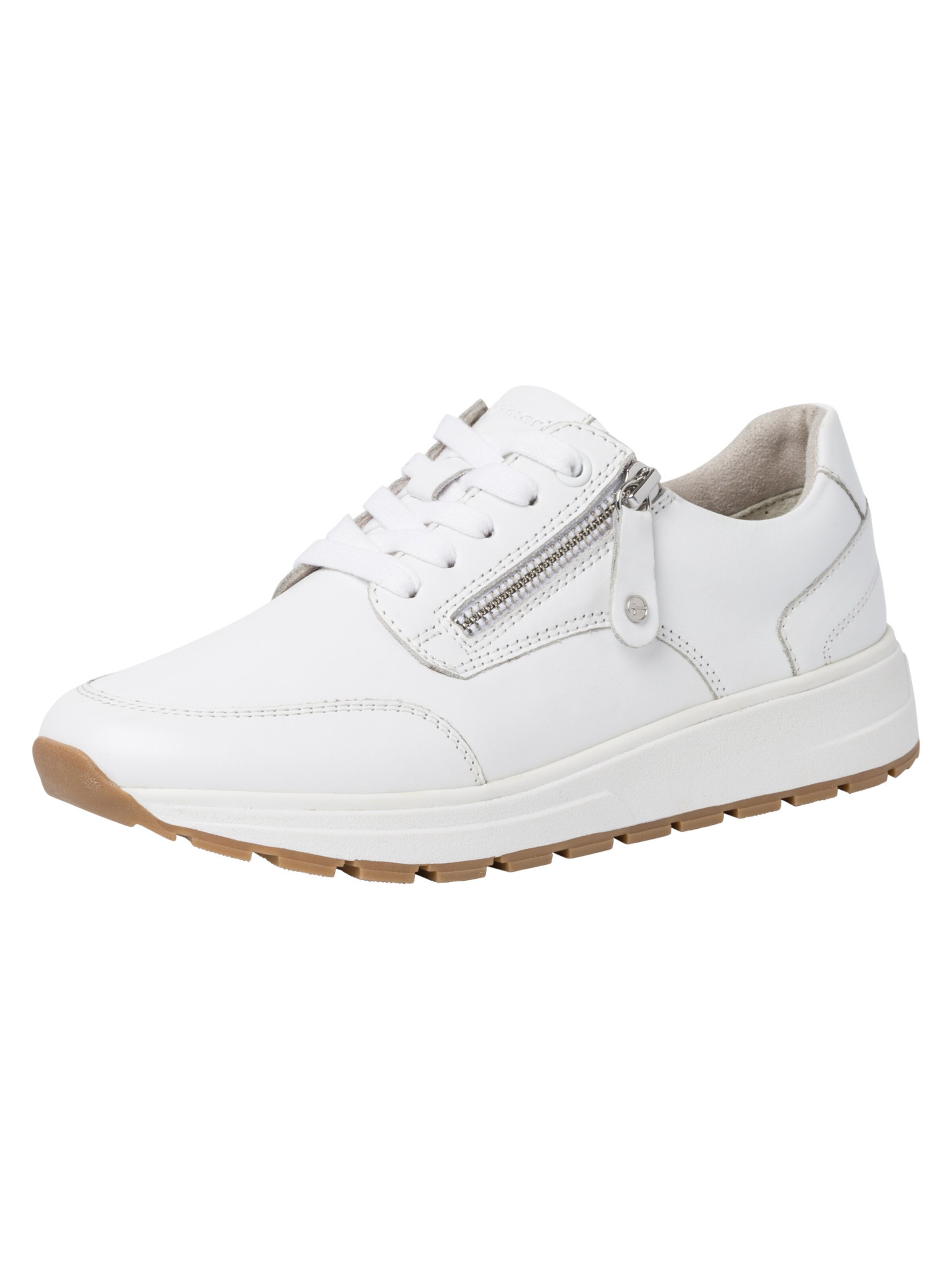Tamaris Platform trainers in White: front