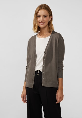 STREET ONE Knit Cardigan in Brown: front