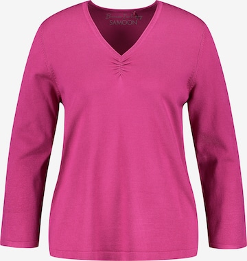 Pull-over SAMOON en rose : devant