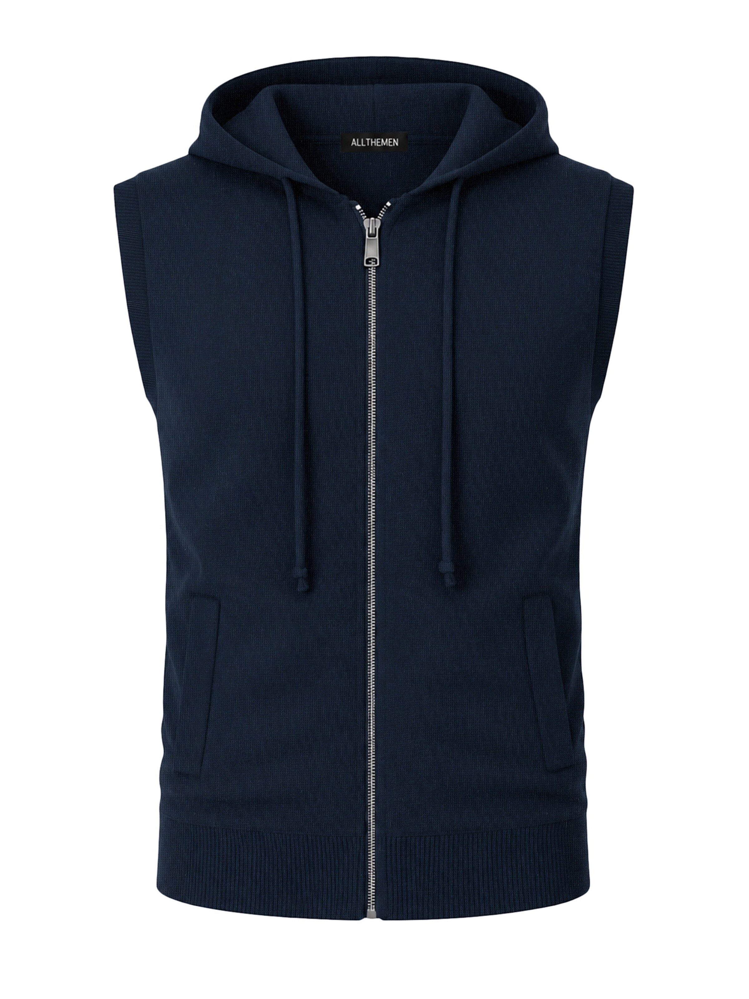 ALLTHEMEN Knit Cardigan 'Luftmasche' in Blue: front