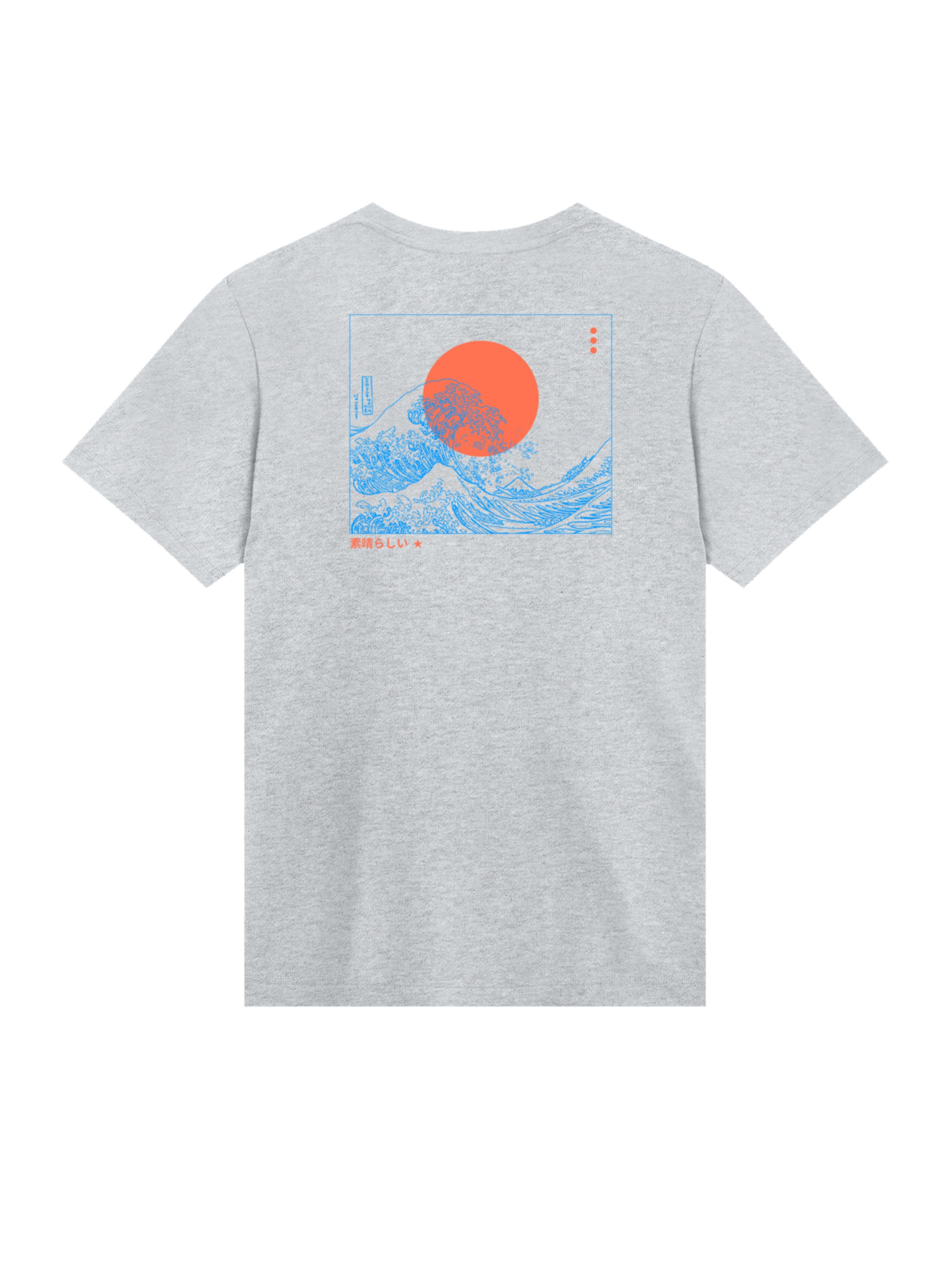 T-Shirt 'Kanagawa Welle Japan' F4NT4STIC en gris