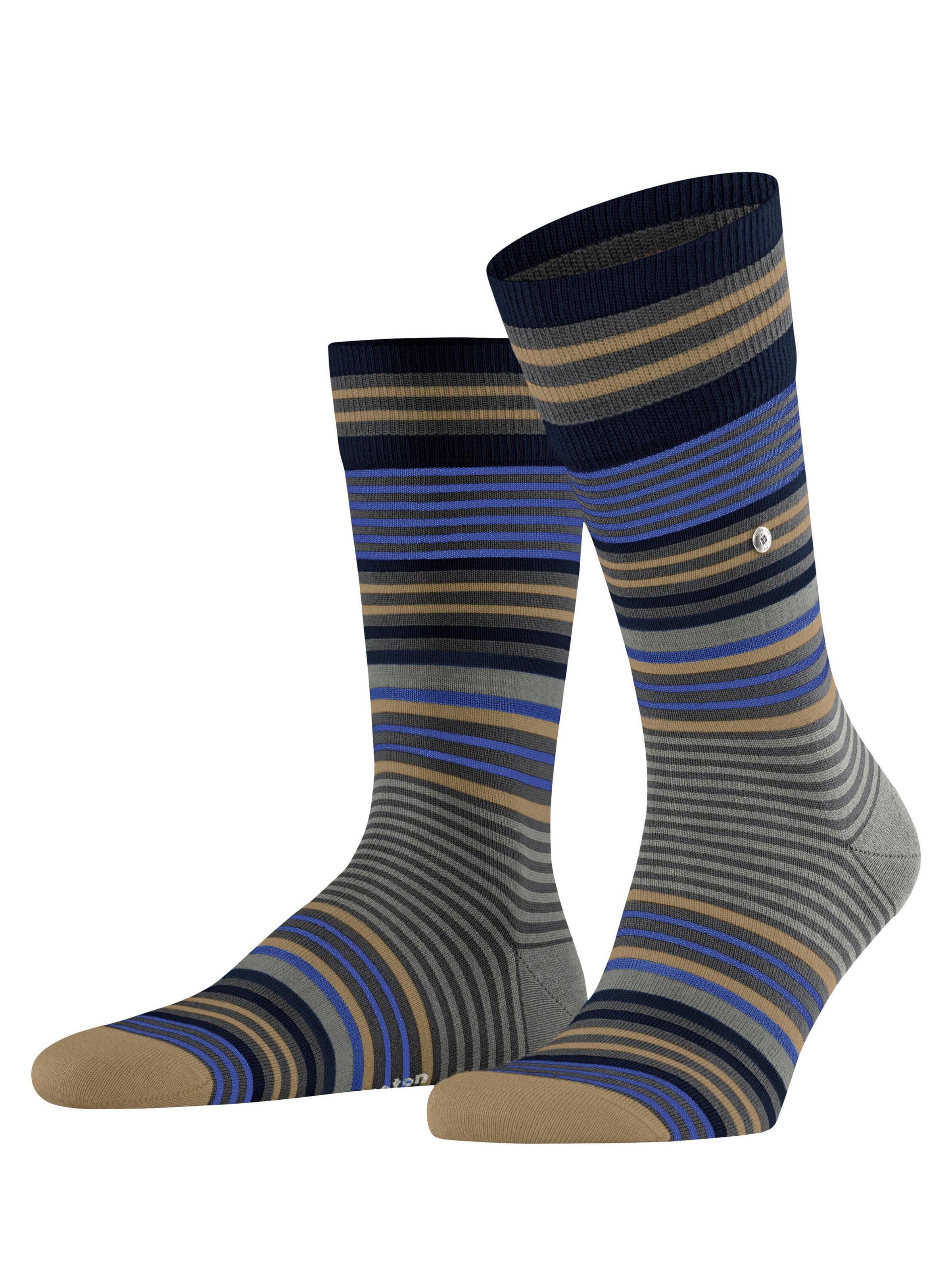 BURLINGTON Socks 'Stripe' in Grey: front