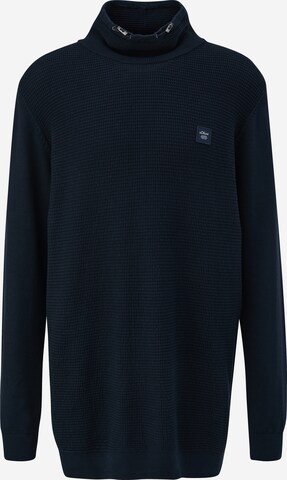 s.Oliver Men Big Sizes Sweater in Blue: front