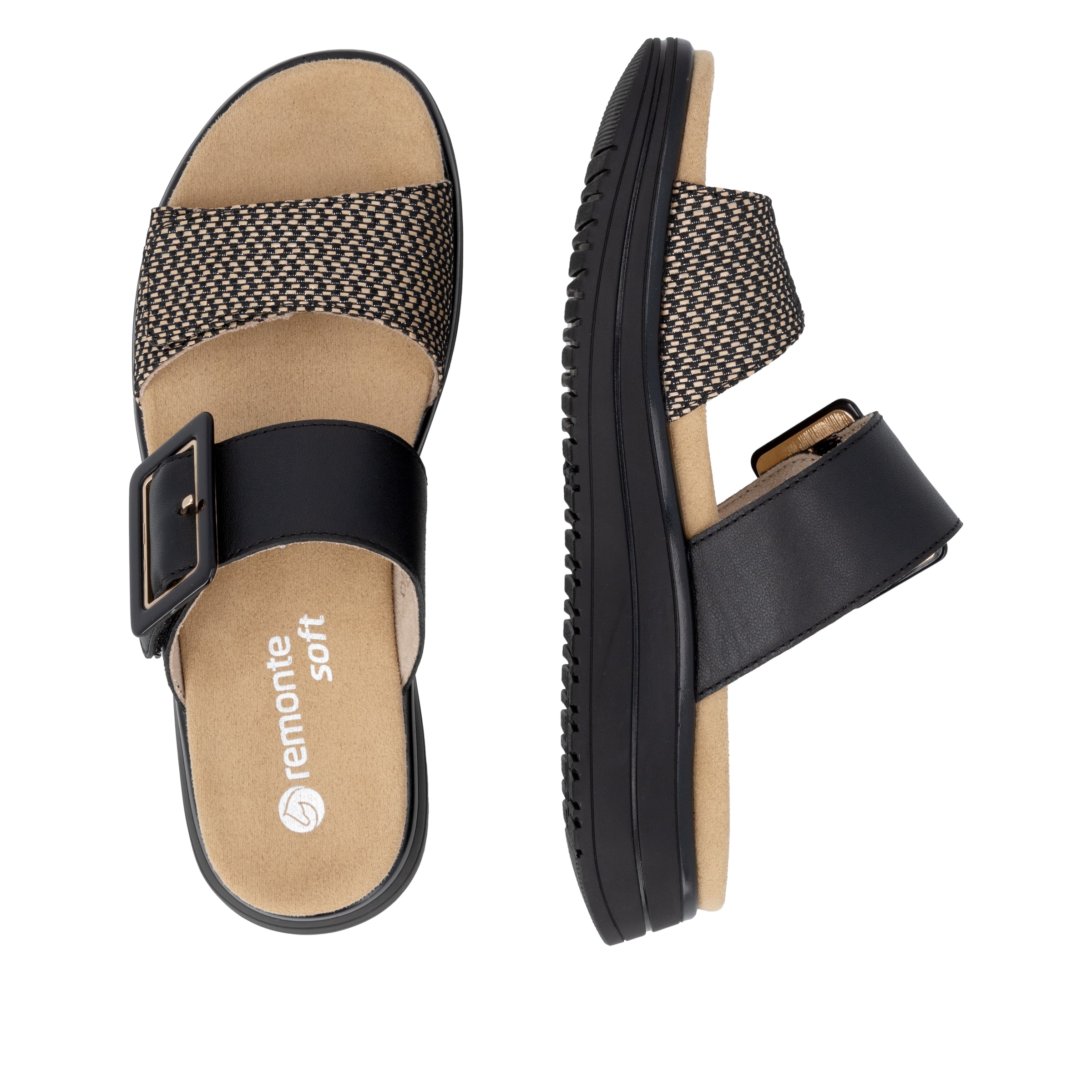 REMONTE Mules 'D1J61' in Black