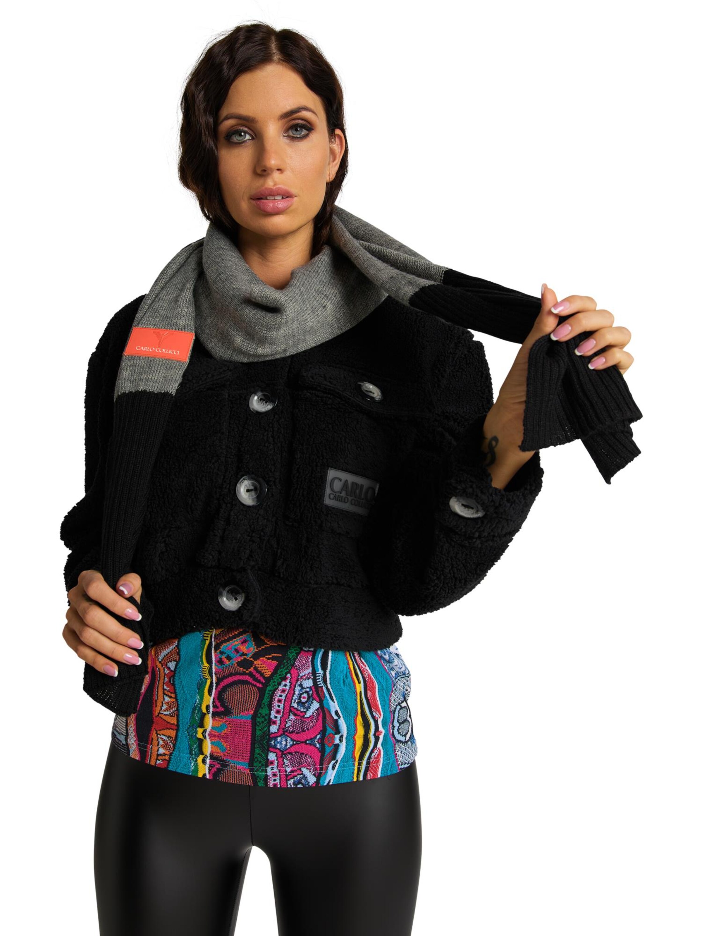 Carlo Colucci Sjaal in Gemengde kleuren: voorkant