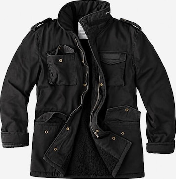 FALKENSTEJN Between-seasons parka 'Surplus Parka' in Black: front