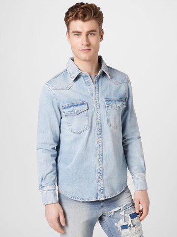 IRO - Ajuste regular Camisa 'LEACH' en azul: frente