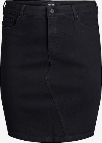 Fustă 'Flina' de la Flash by Zizzi pe negru: față