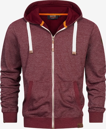 INDICODE JEANS Sweatjacke ' Baustian ' in Rot: Vorderseite