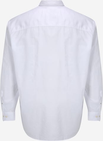 Jack & Jones Plus - Ajuste regular Camisa 'Oxford' en blanco