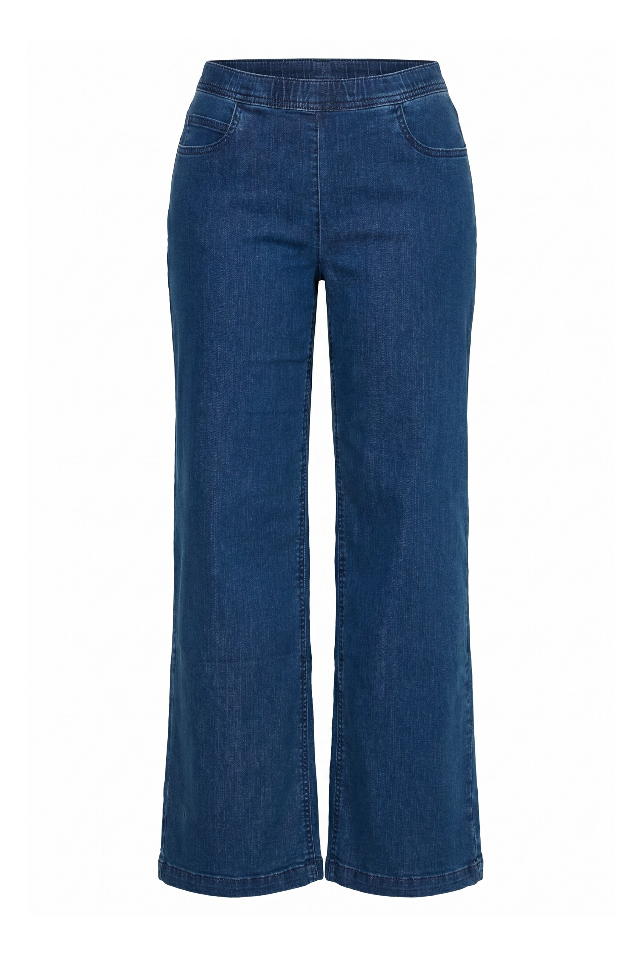 Ulla Popken Wide Leg Jeans in Blau: Vorderseite