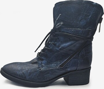 TIGGERS Lace-Up Ankle Boots in Blue: front