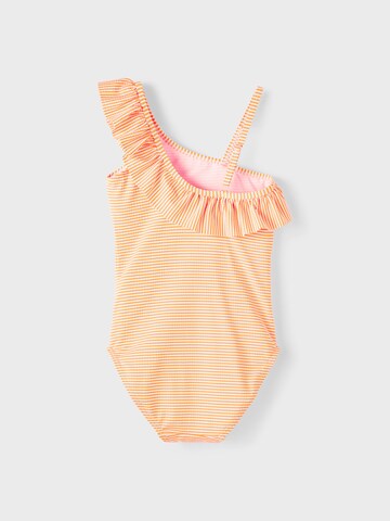 NAME IT Badeanzug 'Ziline' in Orange