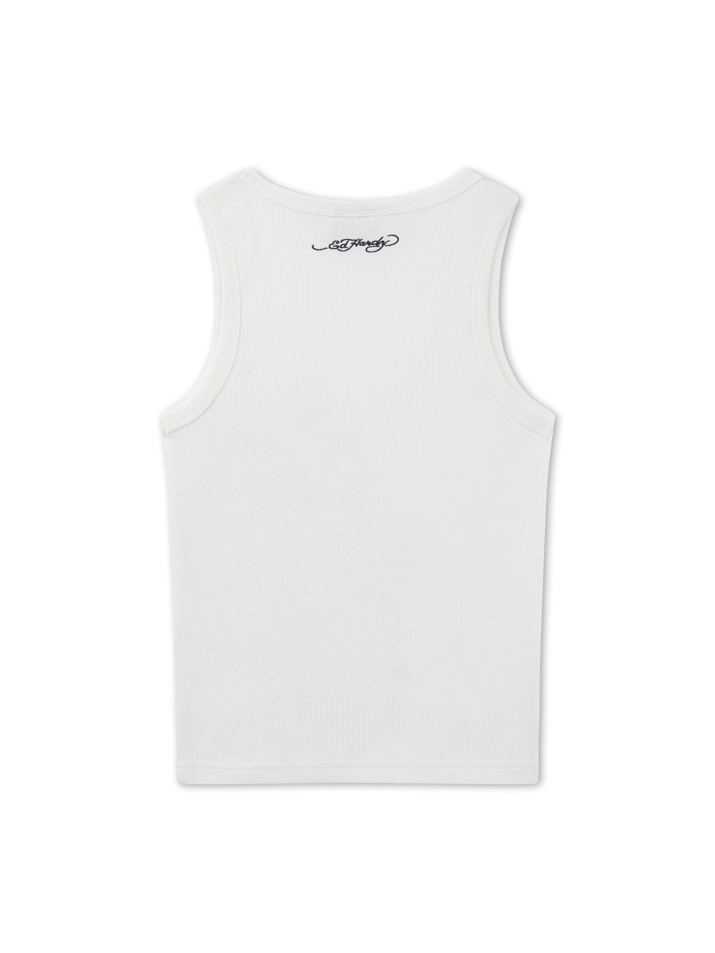 Ed Hardy Top 'Love Birds' in Weiß