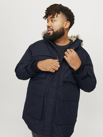 Jack & Jones Plus Vinterparka i blå