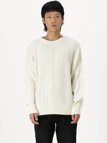 Comfort fit Camicia ' DPKnitted ' di Denim Project in bianco: frontale