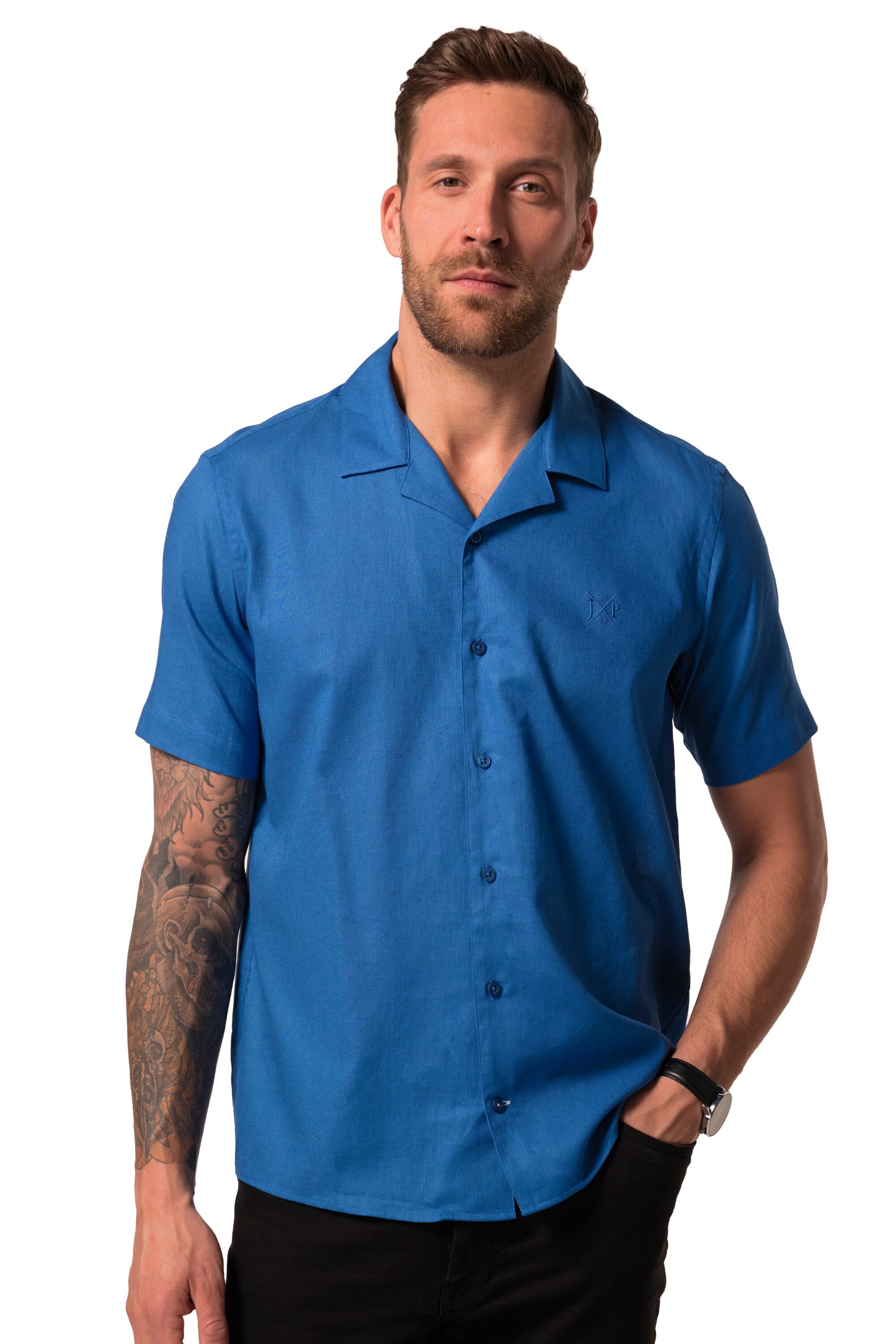 JP1880 Comfort Fit Hemd in Blau: Vorderseite