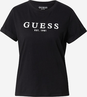 T-shirt GUESS en noir : devant