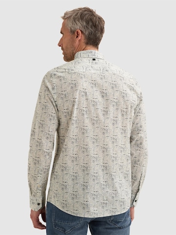 VANGUARD Regular fit Overhemd 'Shirt in poplin with stretch and allover print' in Wit