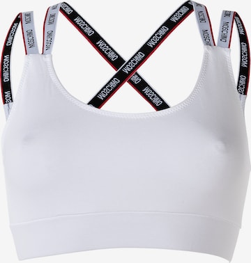 Moschino Underwear Bralette Bra in White: front