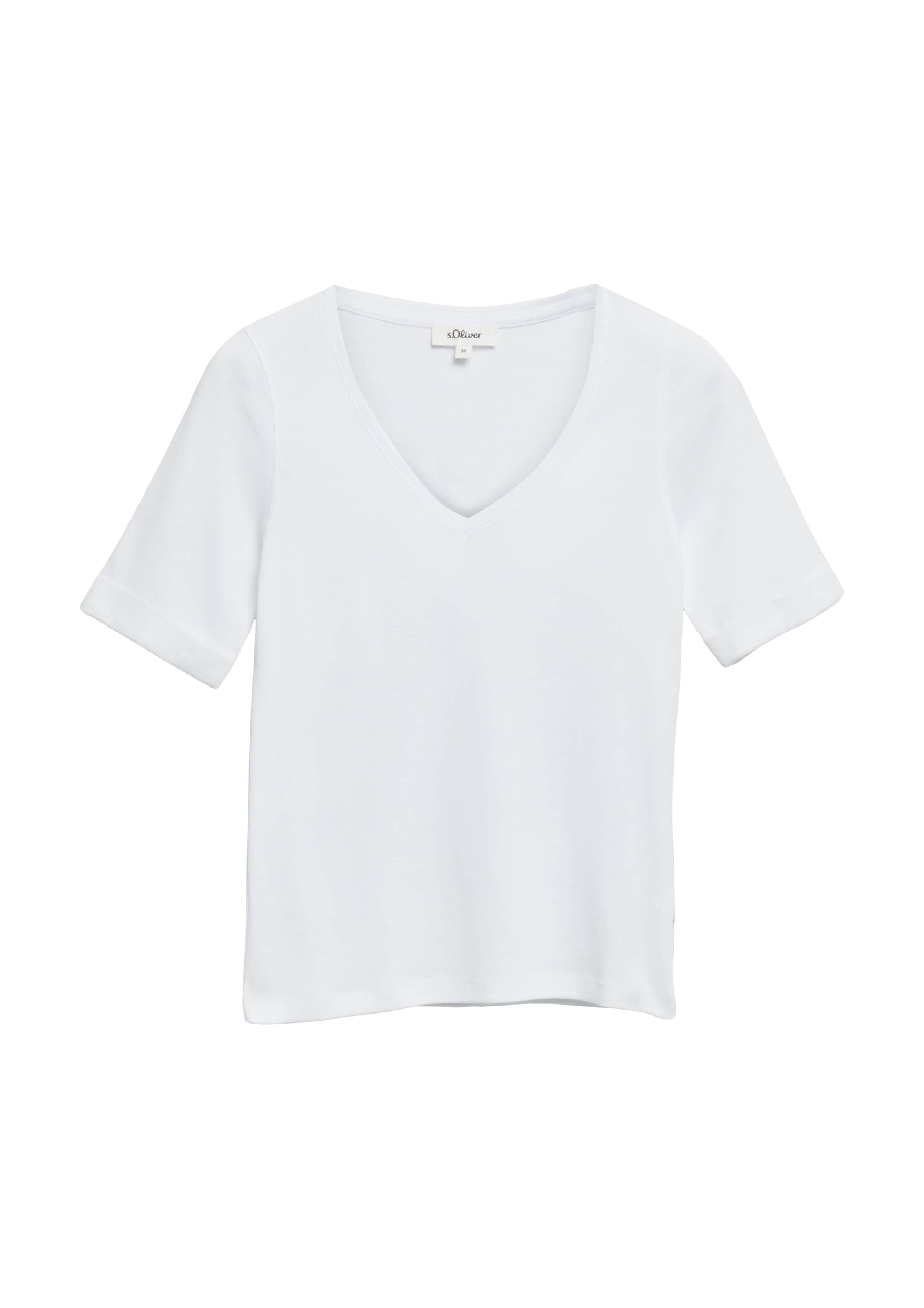 T-shirt s.Oliver en blanc : devant