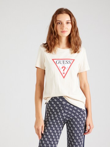 GUESS T-Shirt in Beige: Vorderseite