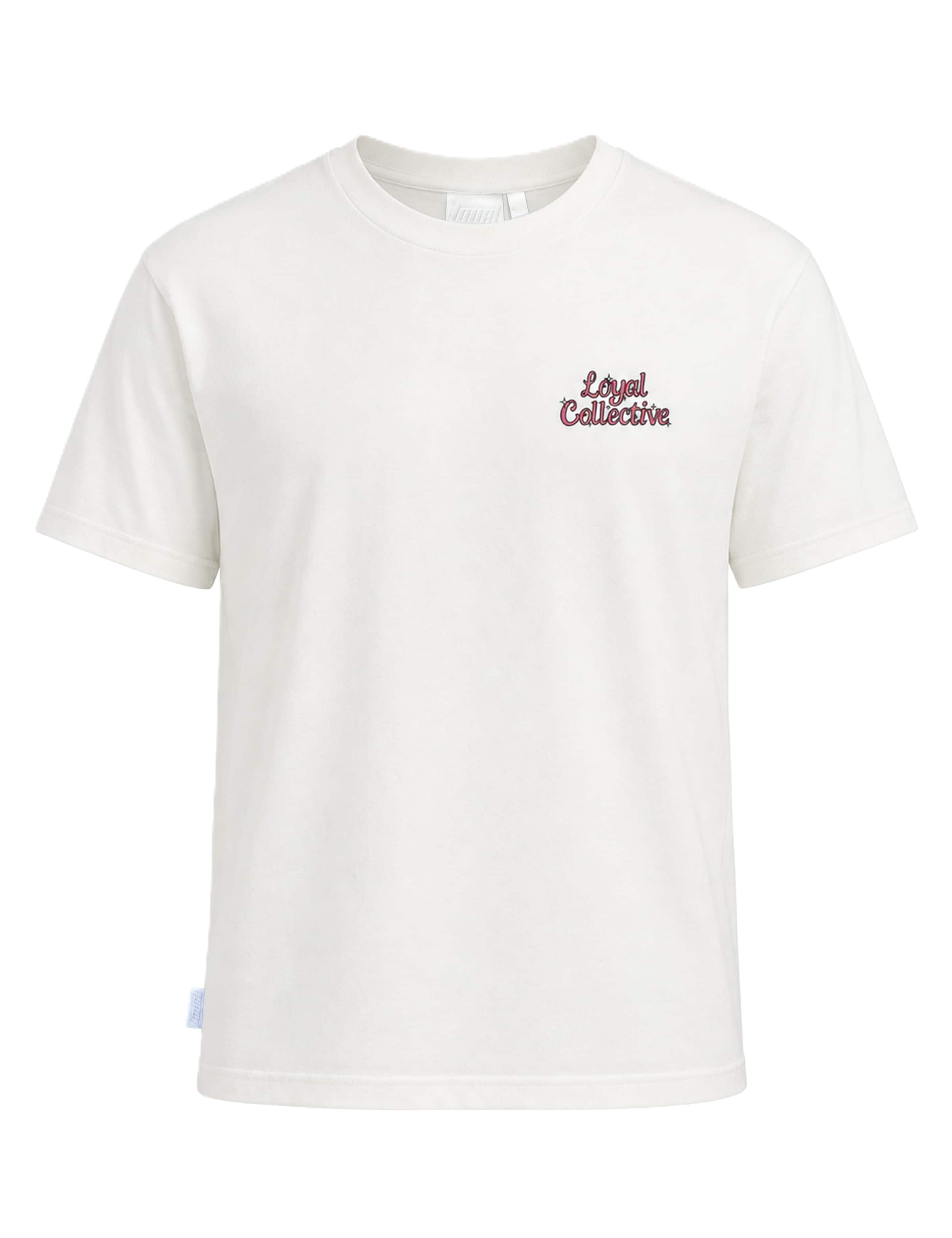 Loyal Athletics by Kontra K T-Shirt in Regular Fit Unisex mit Front & Back Print in Weiß: Vorderseite