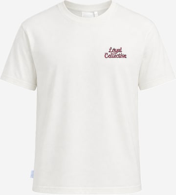 Loyal Athletics by Kontra K T-Shirt in Regular Fit Unisex mit Front & Back Print in Weiß: Vorderseite