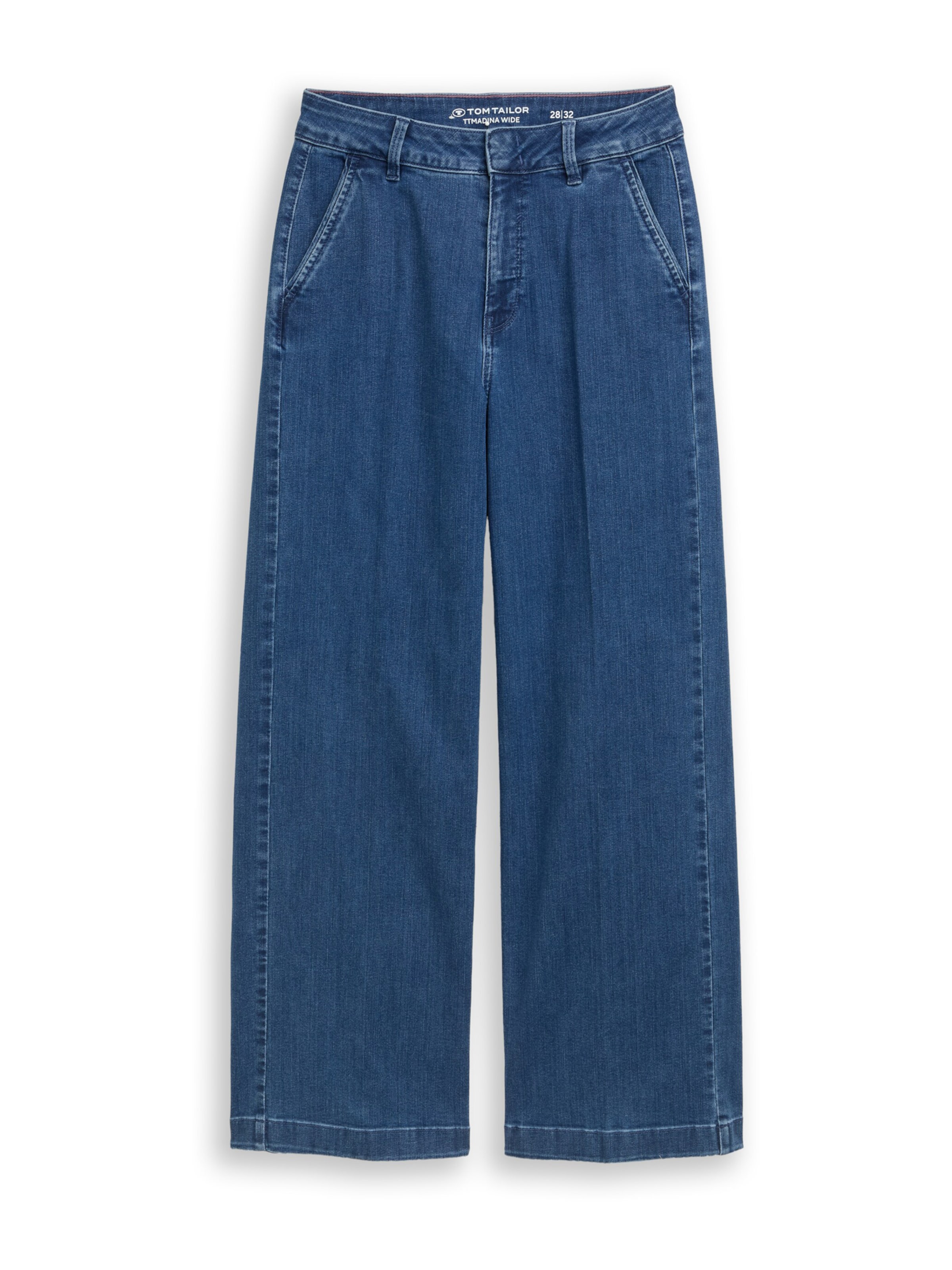 TOM TAILOR Wide leg Jeans 'MADINA' i blå: framsida