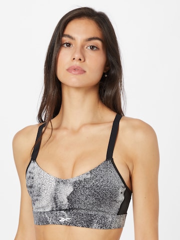 Reebok Bustier Sport bh in Zwart: voorkant