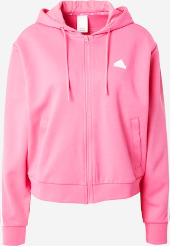 Giacca di felpa sportiva di ADIDAS SPORTSWEAR in rosa: frontale