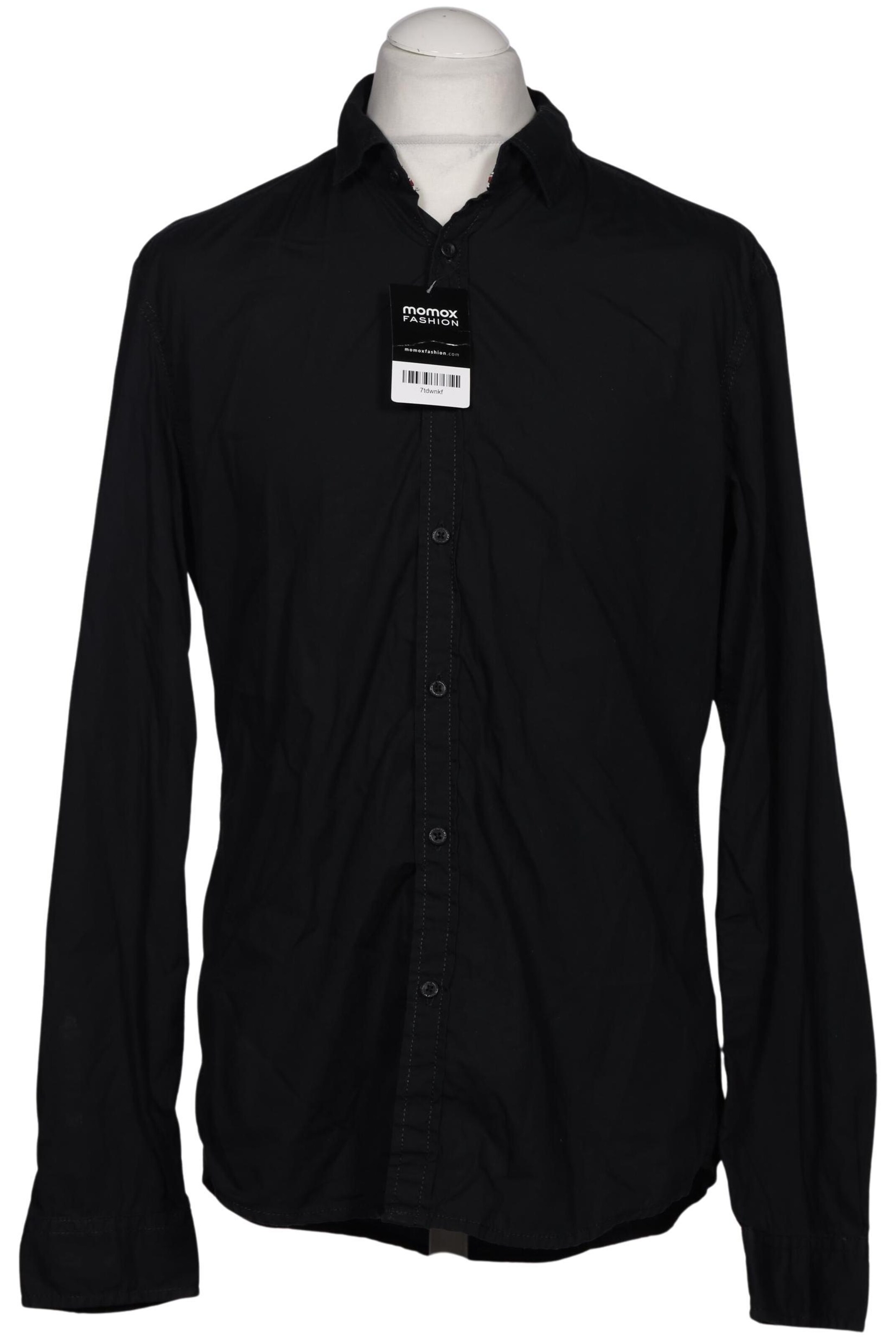 EDC BY ESPRIT Hemd L in Schwarz: Vorderseite