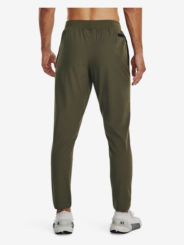 Effilé Pantalon de sport 'Unstoppable' UNDER ARMOUR en vert