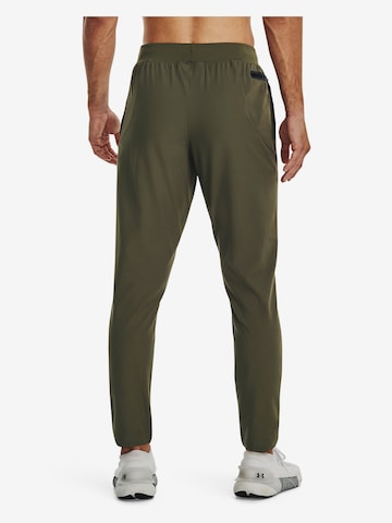 UNDER ARMOUR Tapered Workout Pants 'Unstoppable' in Green