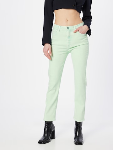 7 for all mankind - Slimfit Calças de ganga em verde: frente