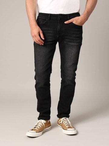 Coupe slim Jean 'Carlos' Deeluxe en noir : devant