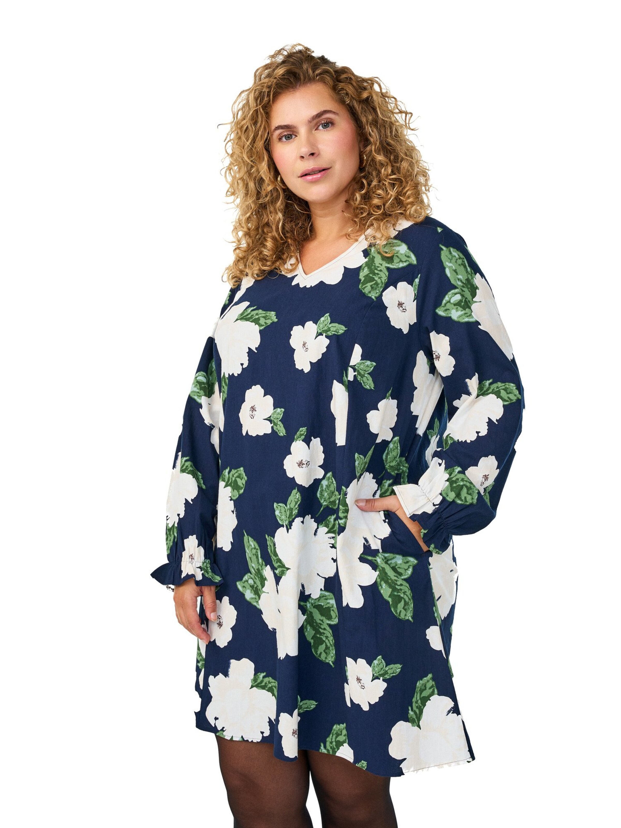 Zizzi Kleid 'JEASY' in Blau